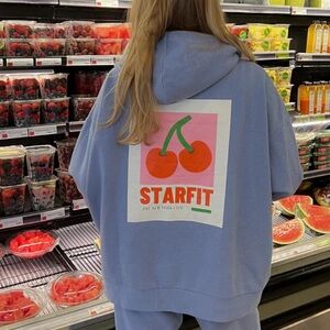 NWT Starfit Blue Cherry Bomb Women's Hoodie
